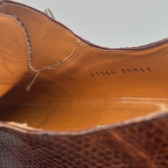 Paolo De Marco by Mezlan Genuine lizard men's shoes with monk strap 11M - Picture 15 of 15